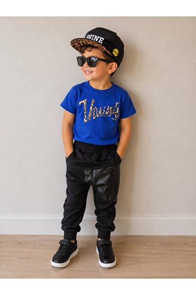 UMKEM Boy's Black and White Young Swage Leopard Set