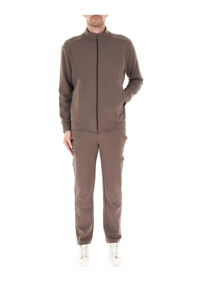 PAUL&SHARK Men's Regular Cut Stand Collar Straight Leg Cotton Brown Tracksuit...