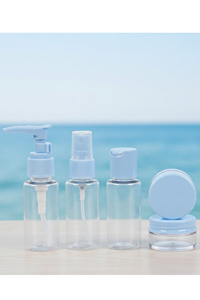 Generic Brand 5-Piece Travel Refill Bottle Set 30 ml Transparent Carrying Cas...