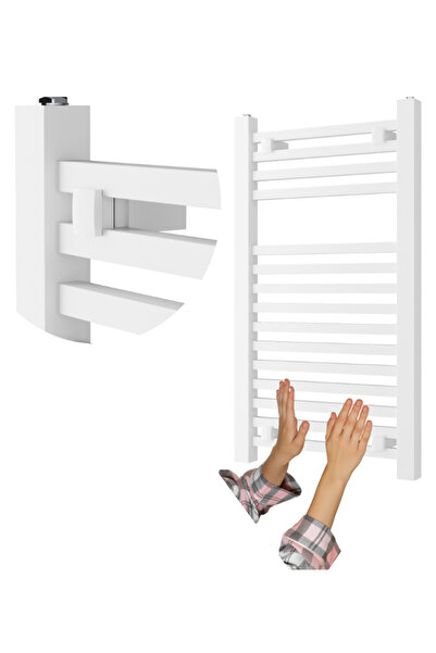 Granitan Radiator baie Bergen, scara, 80x45 cm, 345W, Alb