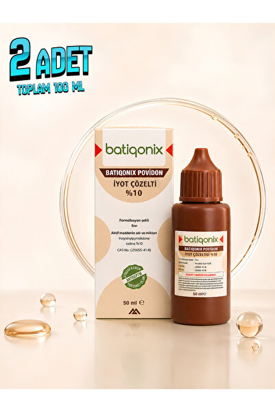 Aqua Med batiqonix 2 x 50 ml Batikon Antiseptik Solüsyon Damlalıklı Povidon İ...