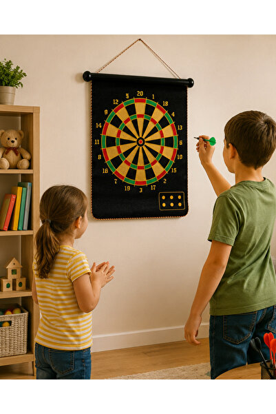 teknodayım Safe Magnetic Dart Set Fun Target Game with 6 Dart Arrows