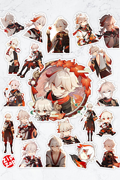 ZipZap Kaedehara Kazuha Genshin Impact Anime Gacha Yapışkanlı Folyo Sticker P...