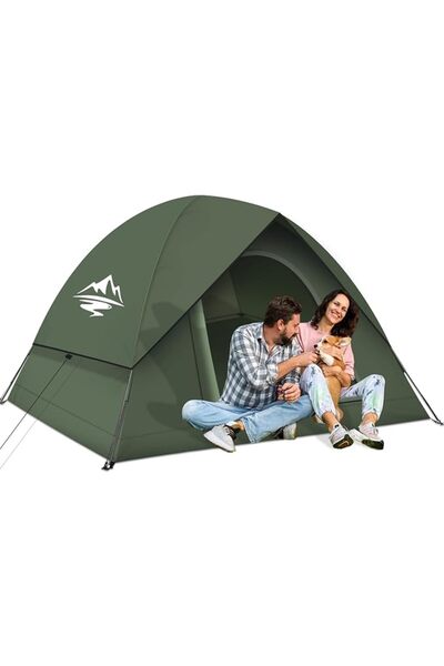 Tazweeq 3‑4 Person Camping Tent with Rainfly, Waterproof Windproof Easy Setup...