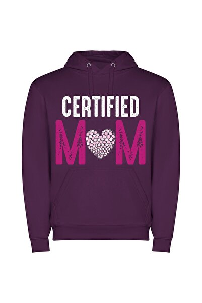 iLovePrints Heartfelt Mom: A Delicious View Φούτερ με κουκούλα σε χρώμα Μωβ