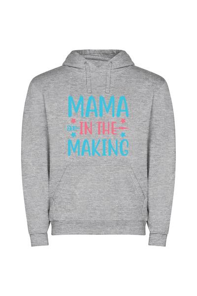 iLovePrints Mama's Maternal Memoir Φούτερ με κουκούλα σε χρώμα Γκρι
