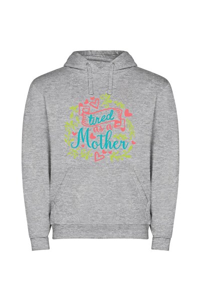 iLovePrints Mama's Endless Love Φούτερ με κουκούλα σε χρώμα Γκρι