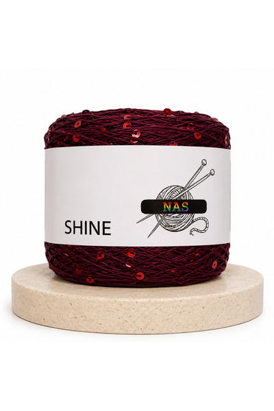 Nas Shine 45% Cotton Sequined Knitting Yarn 100 Gr 230 m Summer Hand Knitting...