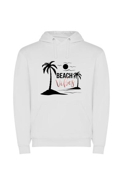 iLovePrints Pink Ink Black Vibes Φούτερ με κουκούλα σε χρώμα Λευκό