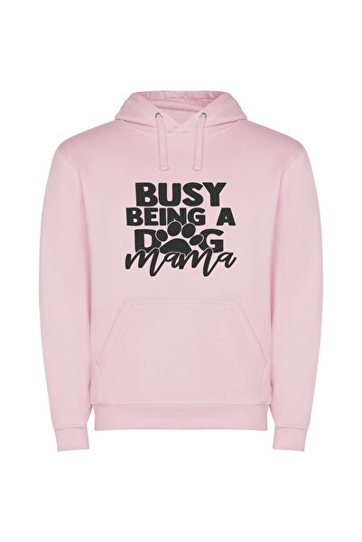 iLovePrints Pawsome Mama Hustle Φούτερ με κουκούλα σε χρώμα Ροζ