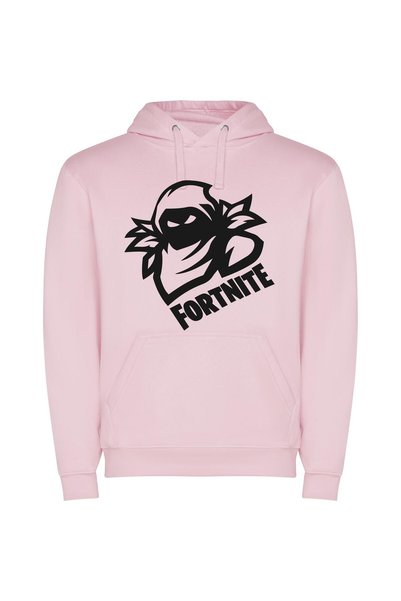 iLovePrints Monochrome Fortnite Masterpiece Φούτερ με κουκούλα σε χρώμα Ροζ