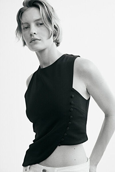 H&M Asimetrik Jarse Üst