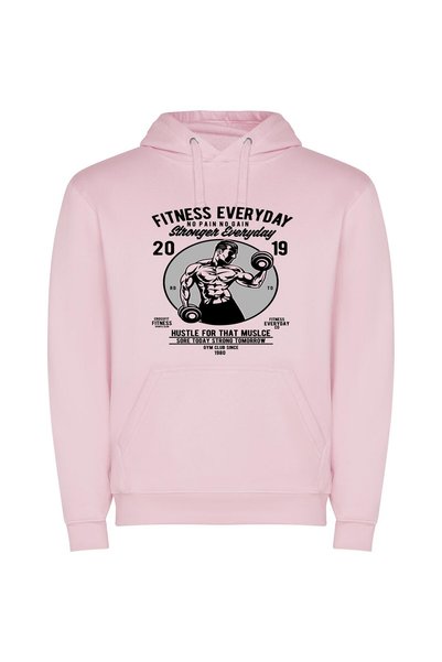 iLovePrints Ballin' Silhouette Φούτερ με κουκούλα σε χρώμα Ροζ