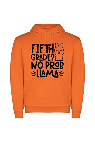 iLovePrints Grade 5 Llama Spectacle Φούτερ με κουκούλα σε χρώμα Πορτοκαλί