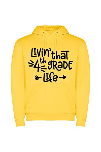 iLovePrints True 4DG Life Grind Φούτερ με κουκούλα σε χρώμα Κίτρινο