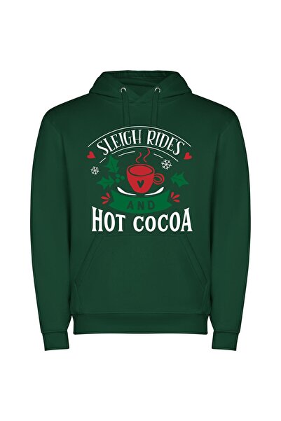iLovePrints Starry Holly's Cup of Delight Φούτερ με κουκούλα σε χρώμα Πράσινο