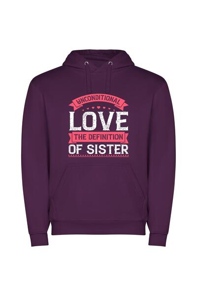 iLovePrints Love in High Definition Φούτερ με κουκούλα σε χρώμα Μωβ