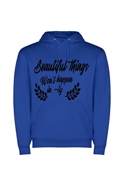 iLovePrints Luminous Glimpses Beyond Φούτερ με κουκούλα σε χρώμα Μπλε