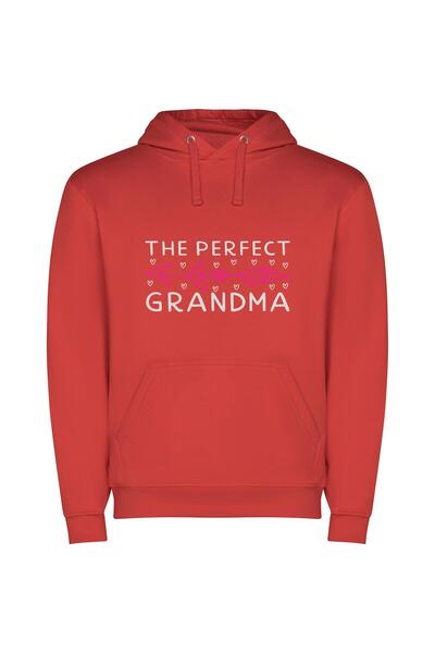 iLovePrints Grandma's Perfect Pink Arrow Φούτερ με κουκούλα σε χρώμα Κόκκινο