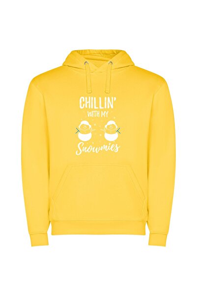 iLovePrints Frosty Arrow Charades Φούτερ με κουκούλα σε χρώμα Κίτρινο