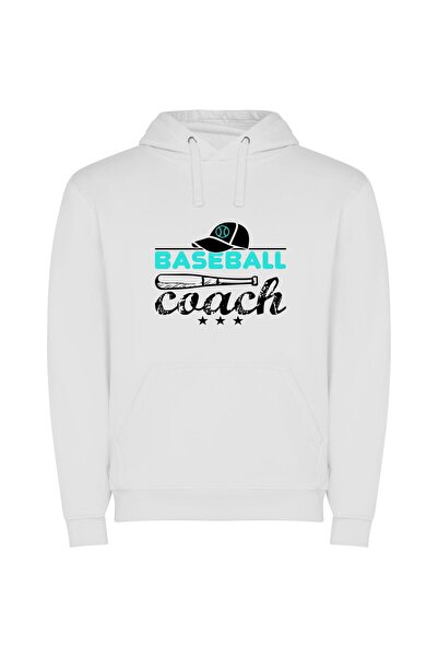iLovePrints Sporty Logo Cap Style Φούτερ με κουκούλα σε χρώμα Λευκό