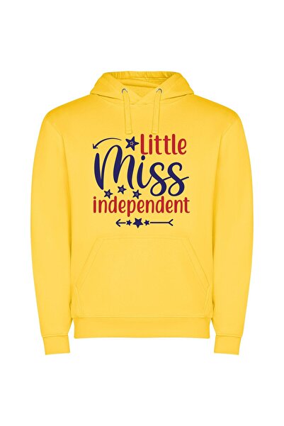 iLovePrints Little Miss Indepence Spark Φούτερ με κουκούλα σε χρώμα Κίτρινο