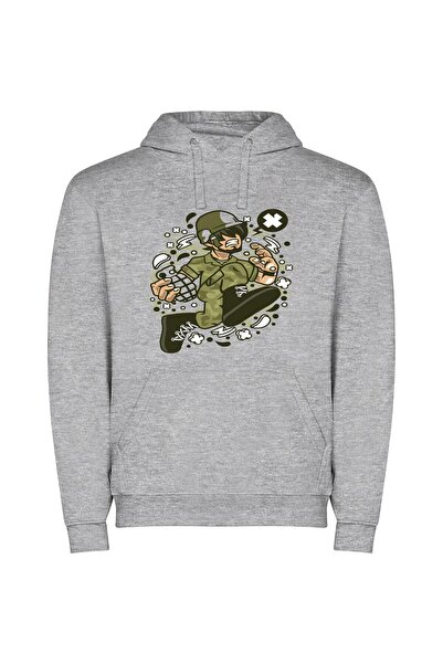 iLovePrints Skateboarding Guerrilla: Digital Vector War-Art Φούτερ με κουκούλ...
