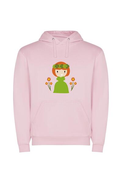 iLovePrints Blooming Floral Majesty Φούτερ με κουκούλα σε χρώμα Ροζ