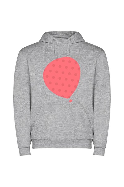 iLovePrints Angry Polka Dot Drama Φούτερ με κουκούλα σε χρώμα Γκρι