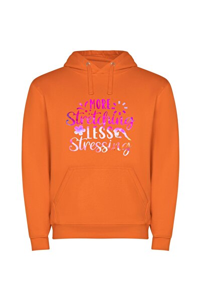 iLovePrints Serenity in Stretching Φούτερ με κουκούλα σε χρώμα Πορτοκαλί