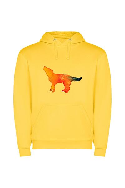iLovePrints Fenrir's Golden Canine: A Stylised Masterpiece Φούτερ με κουκούλα...