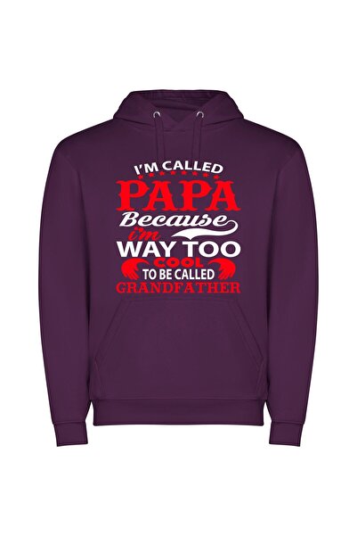 iLovePrints Cool Dad Sign Φούτερ με κουκούλα σε χρώμα Μωβ