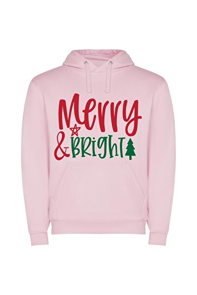 iLovePrints Vibrant Holiday Illumination Φούτερ με κουκούλα σε χρώμα Ροζ