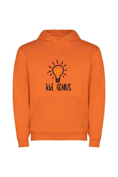 iLovePrints Genius Glow: Next-Gen Design Φούτερ με κουκούλα σε χρώμα Πορτοκαλί