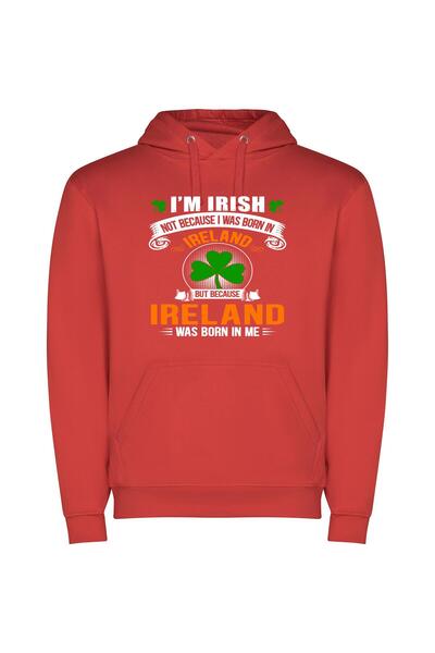 iLovePrints Lucky Irish YouTuber Φούτερ με κουκούλα σε χρώμα Κόκκινο