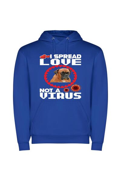 iLovePrints Boxer Love: Chronicles Φούτερ με κουκούλα σε χρώμα Μπλε