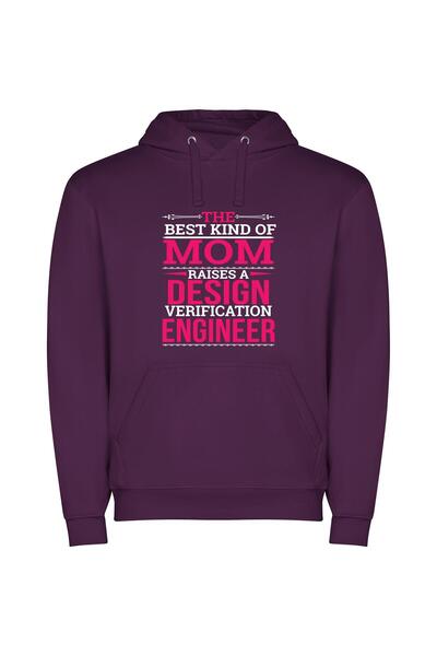 iLovePrints Respected Mom Engineer Φούτερ με κουκούλα σε χρώμα Μωβ