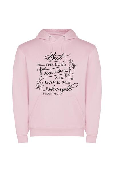 iLovePrints Lords Strength: Weary Inspired Φούτερ με κουκούλα σε χρώμα Ροζ