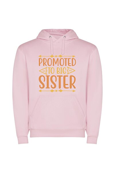 iLovePrints Sisters' Joyful Bond Φούτερ με κουκούλα σε χρώμα Ροζ