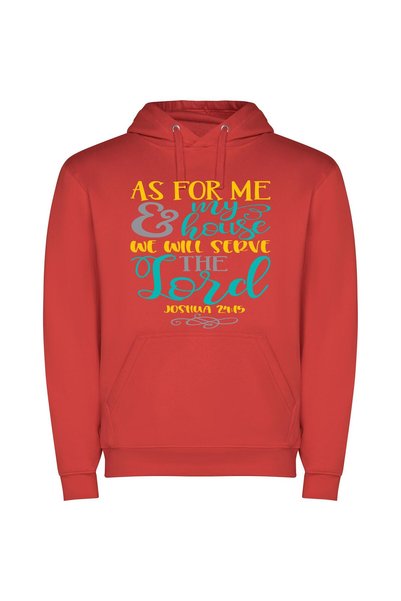 iLovePrints Serving the Divine Design Φούτερ με κουκούλα σε χρώμα Κόκκινο