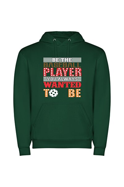 iLovePrints Dream Ballplayer Art Collection Φούτερ με κουκούλα σε χρώμα Πράσινο
