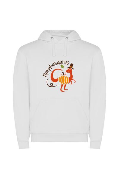 iLovePrints Kangaroo's Fancy Fall Illustration Φούτερ με κουκούλα σε χρώμα Λευκό