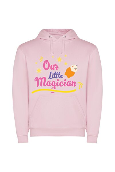 iLovePrints Enchanting Magical Girl Feels Φούτερ με κουκούλα σε χρώμα Ροζ