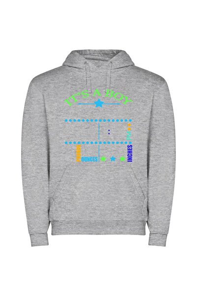 iLovePrints Starry Baby Boy Bliss Φούτερ με κουκούλα σε χρώμα Γκρι