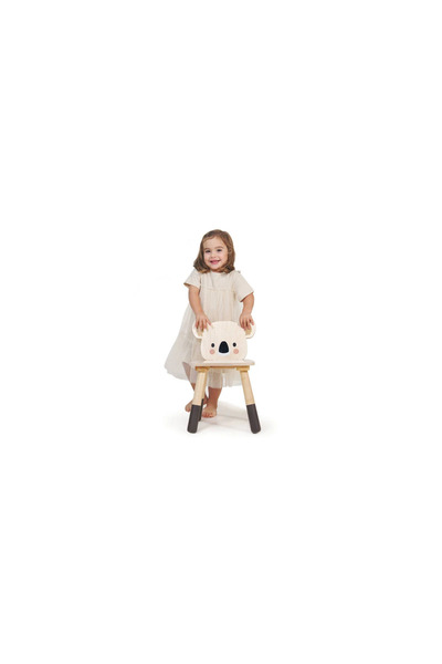 Tender Leaf Toys Scaun din lemn, Koala, Colecția de mobilier forestier