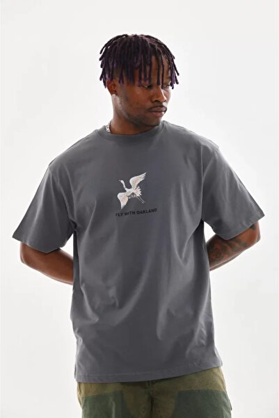 Wear Up Unisex Printed Oversized t-shirt - smoke