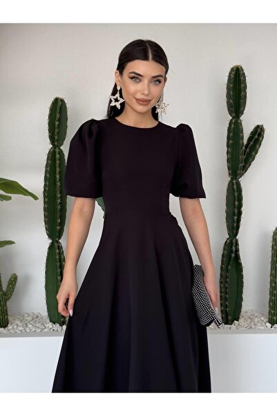 Gökyüzü Moda    فستان كاتانيا بأكمام بالون