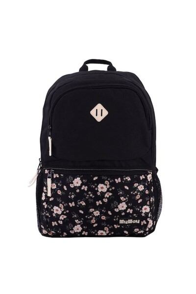 OEM Rucsac negru cu flori - My Way