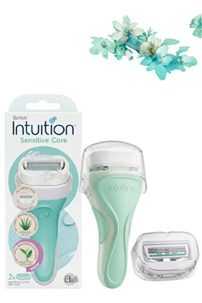 Schick Intuition شفرة حلاقة للعناية بالبشرة الحساسة مع الألوة فيرا والشاي الأ...