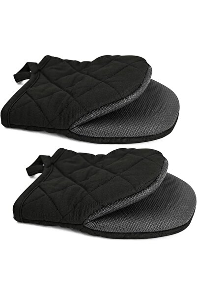 X SPRING Mini Oven Mitts, 1 Pair Non Slip Short Oven Mitts, High Heat Resista...